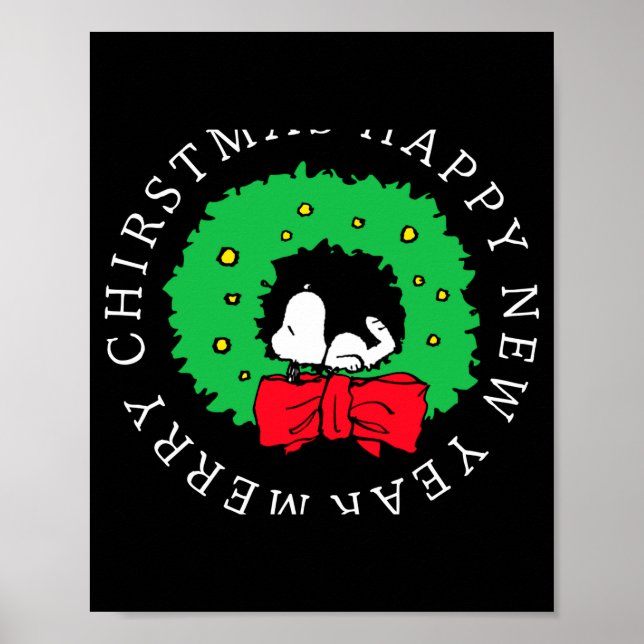 Poster Peanuts Christmas Wreath  (Frente)