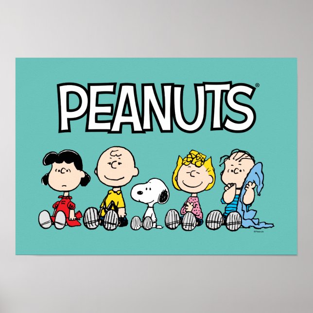 Poster Peanuts Gang Sentado Junto (Frente)