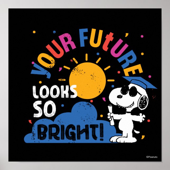 Poster Peanuts Snoopy Your Future Looks So Bright (Frente)