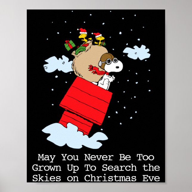 Poster Peanuts The Flying Ace At Christmas  (Frente)