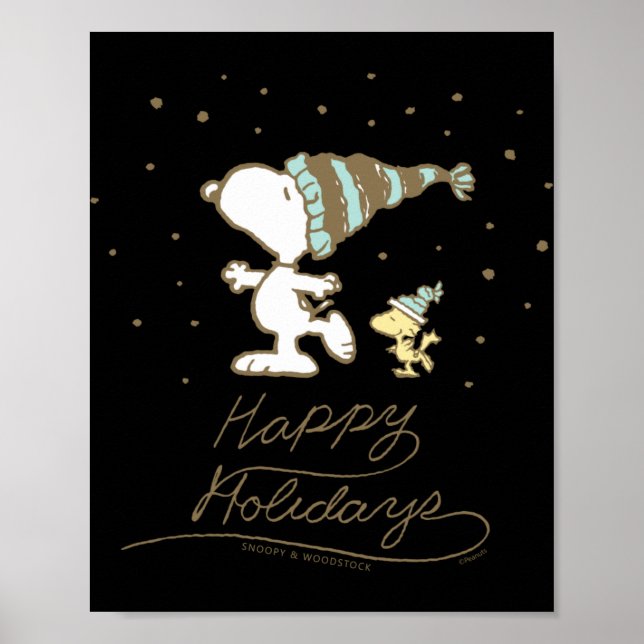 Poster Peanuts Winter Skating  (Frente)