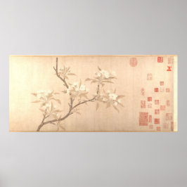 Poster Pear Blossoms Antique Oriental ca.1280