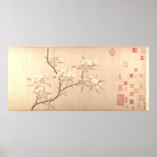Poster Pear Blossoms Antique Oriental ca.1280 (Frente)