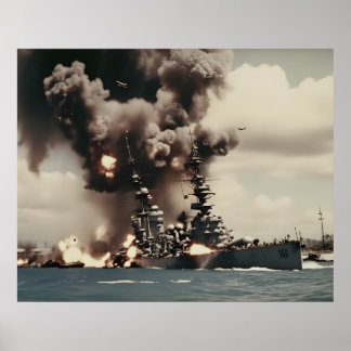 Poster Pearl Harbor Attack Vintage