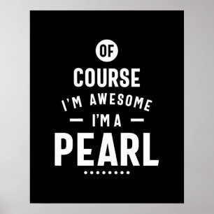 Poster Pearl Nome Personalizado Aniversário