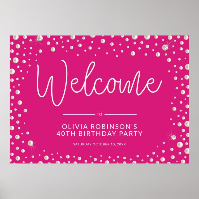 Poster Pearl - Sinal de aniversário de 40 anos (Frente)