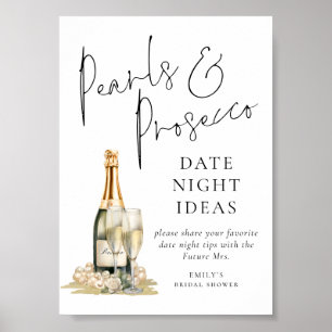 Poster Pearls Chá de panela Prosecco Ideias Noturnas