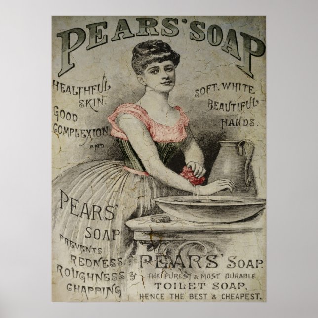 Pôster Pears Soap Advertisement (Frente)
