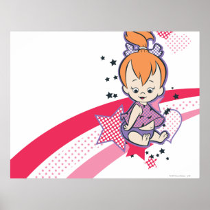 Pôster PEBBLES™ no arco-íris rosa