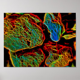 Poster Pebolhas pintadas de neon