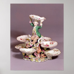 Pôster Peça central da mesa de Derby, 1760-65