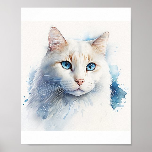 Poster Peça de Arte de Gato Personalizada que Captivará o (Frente)