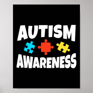 Poster Peça de Puzzle de Conscientização do Autismo Apoio