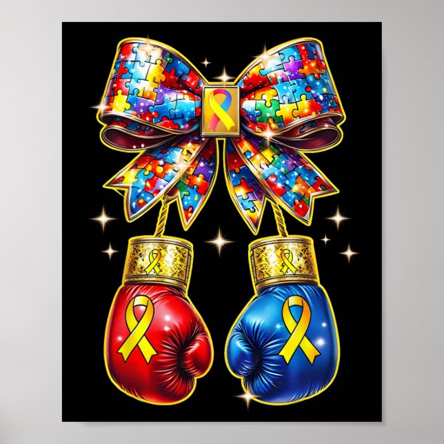 Poster Peça de Quebra-Cabeça de Conscientização do Autism (Frente)