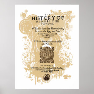 Pôster Peça de Shakespeare Henry IV mim parte dianteira