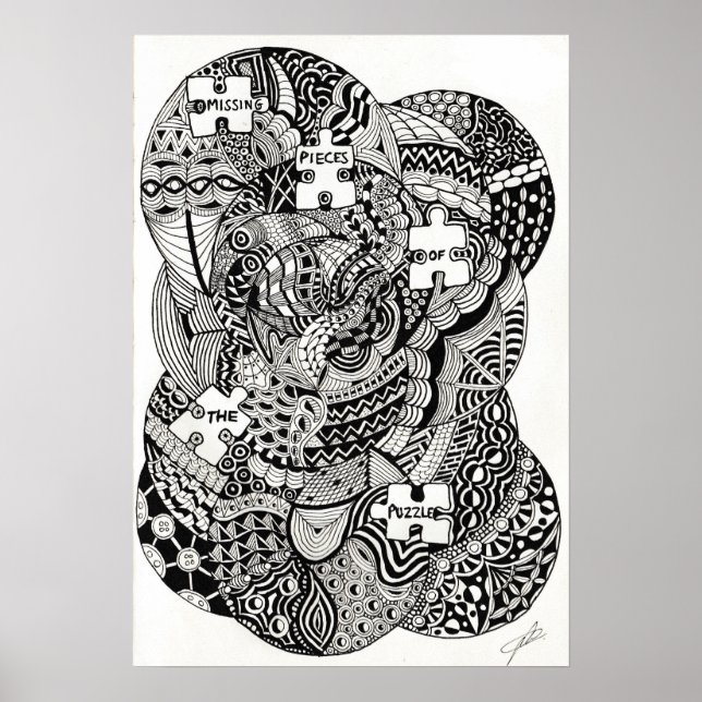 Poster Peça do Quebra-cabeça ausente (Frente)