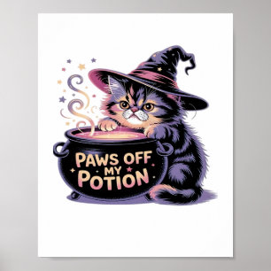 Poster Peças Da Minha Poção, Kawaii Halloween Bruxa Cla