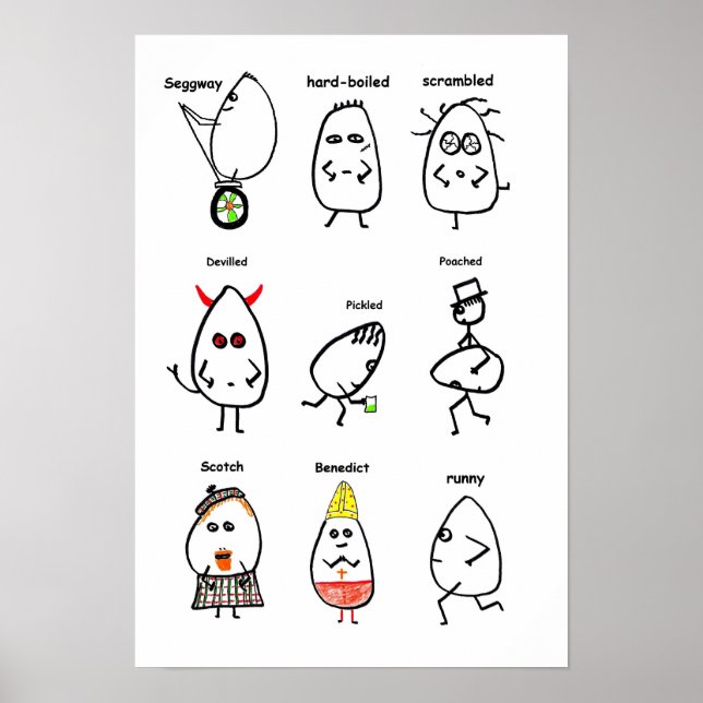 Poster Peças de Ovo Engraçadas (Frente)