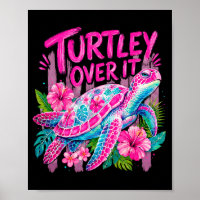 Ped Turtley Sobre Flor de Tartaruga Fofa Engraçado