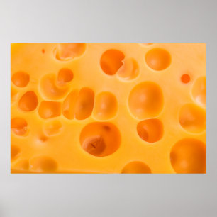 Poster Pedaço de queijo isolado.