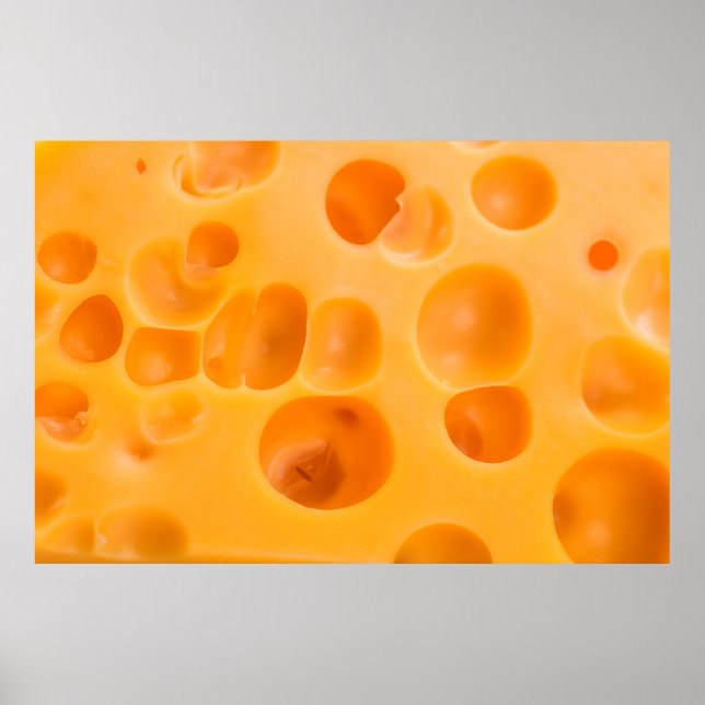 Poster Pedaço de queijo isolado. (Frente)