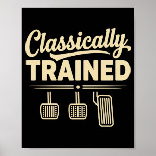 Poster Pedais de Carro Manual Treinados Classicamente Dir