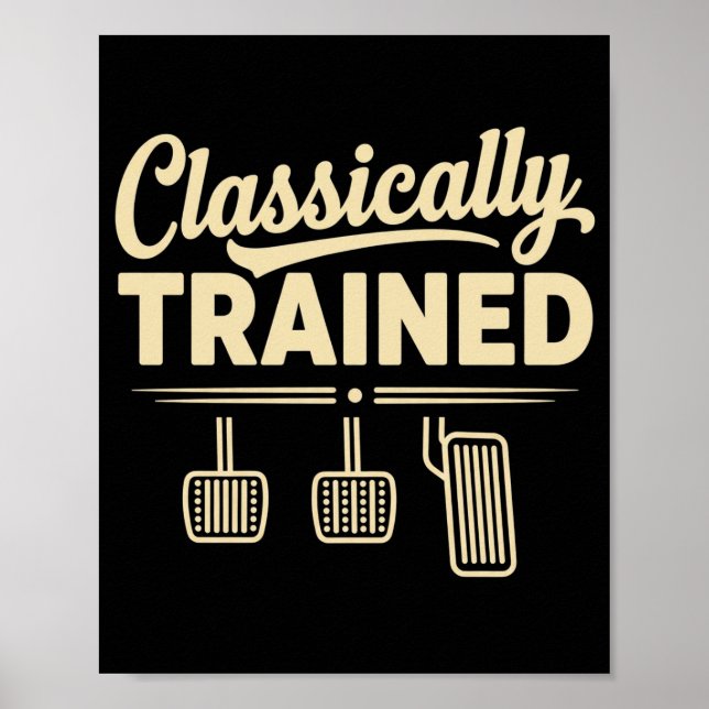 Poster Pedais de Carro Manual Treinados Classicamente Dir (Frente)