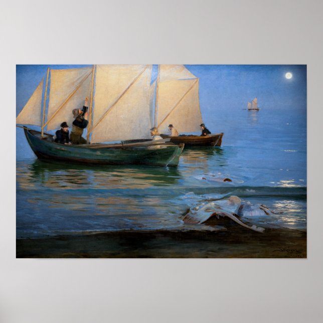 Poster Peder Severin Kroyer - Barcos de Pesca (Frente)