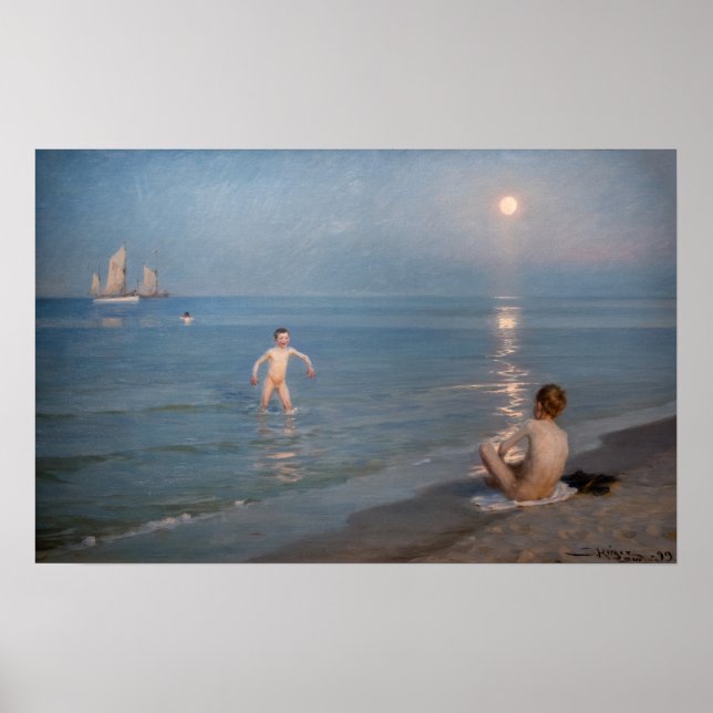 Poster Peder Severin Kroyer - Boys Bathing at Skagen (Frente)