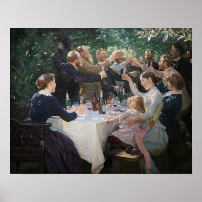 Poster Peder Severin Kroyer - Hip, Hip, Hurrah! (Frente)