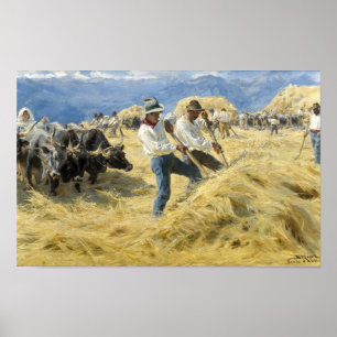 Poster Peder Severin Kroyer - Threshing in the Abruzzi