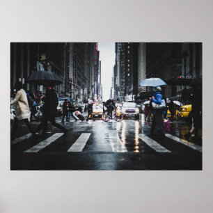POSTER PEDESTRIANO DE CRUZAMENTO DO PESSOAS NA RUA DA CID