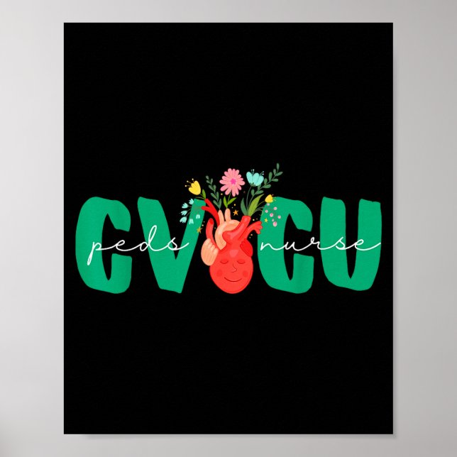 Poster Pediatric Cvicu Nurse Cardiovascular Intensive Car (Frente)