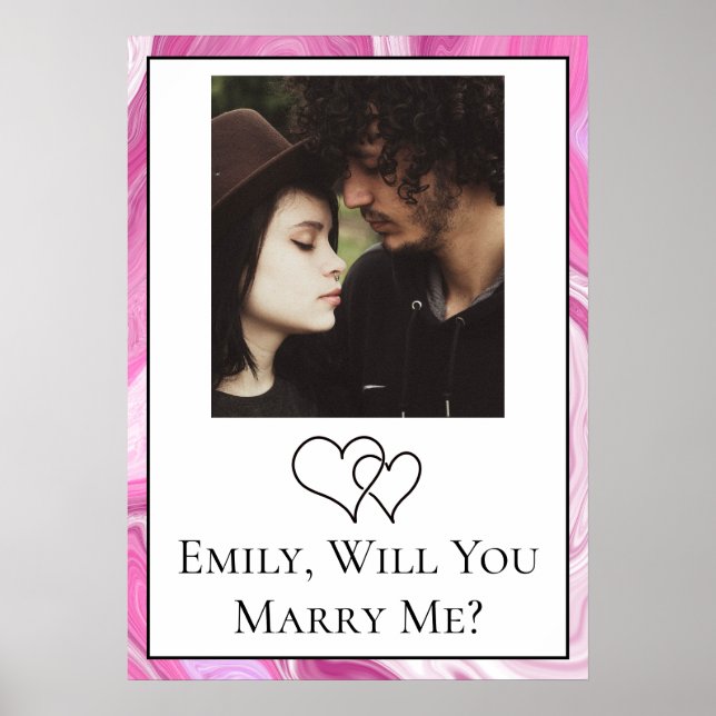 Poster Pedido de Casamento Personalizado    (Frente)