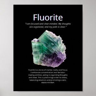 Poster Pedra De Cristal De Fluorite Significado