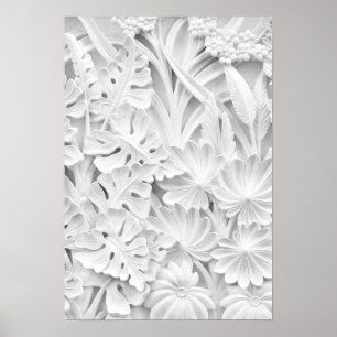 Poster Pedra de folha e flor