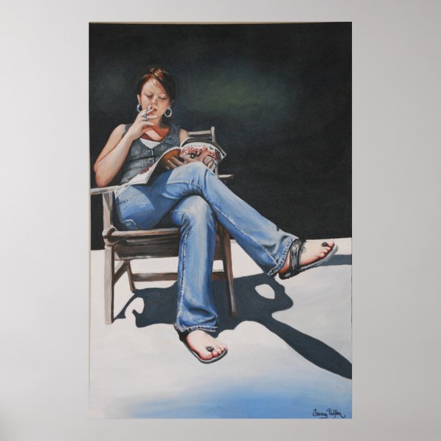 Pôster Pedra de Rolagem de Leitura (Frente)