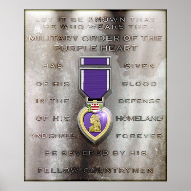 Poster Pedra Marrom "PURPLE HEART" (Frente)