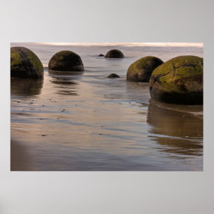 Poster Pedras de Moeraki na Praia