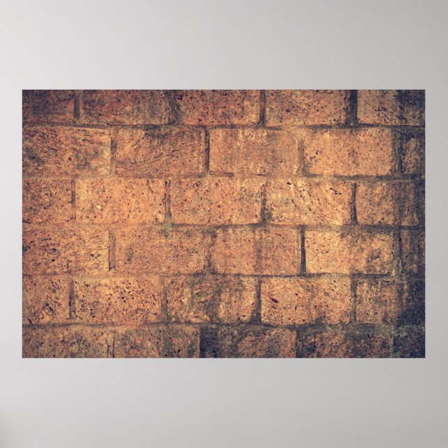Poster Pedras de parede de tijolos de arquitetura (Frente)