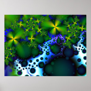 Poster Pedras Legal Arte Fractal Abstrato