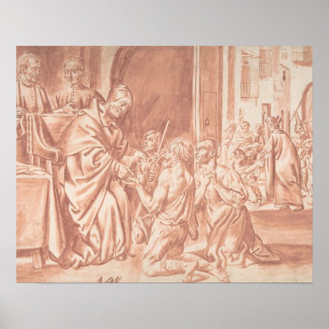 Poster Pedro Orrente - Thomas de Villanova, Arcebispo de (Frente)