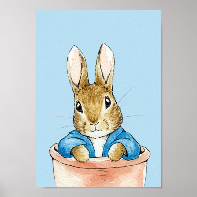 Poster Pedro Sentado no Vaso de Planta (Frente)