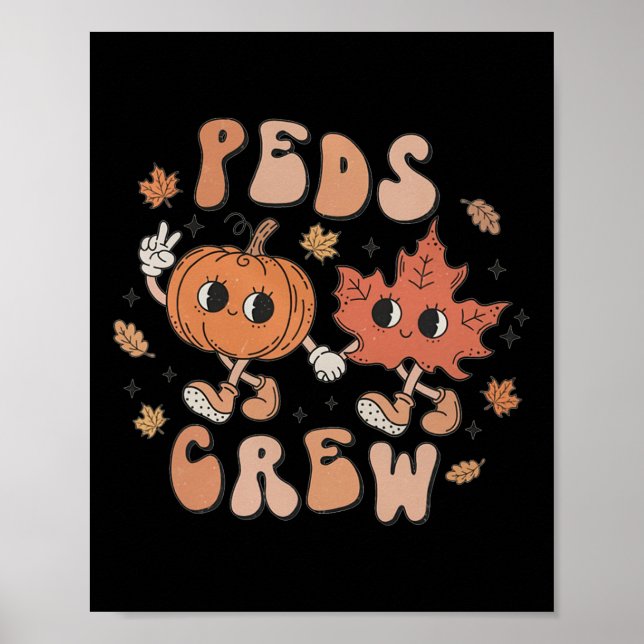 Poster PEDS Pumpkin Ação de Graças Queda Nurs Pediátricos (Frente)