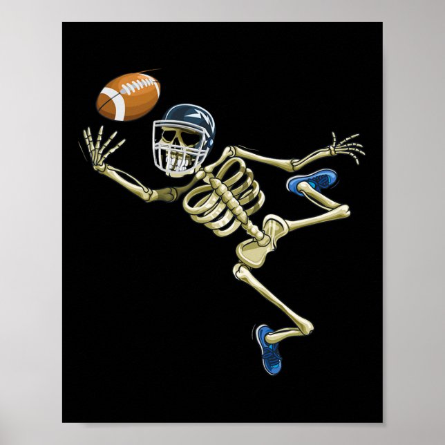 Poster Pegada Americana Skeleton Halloween Men Pegada (Frente)