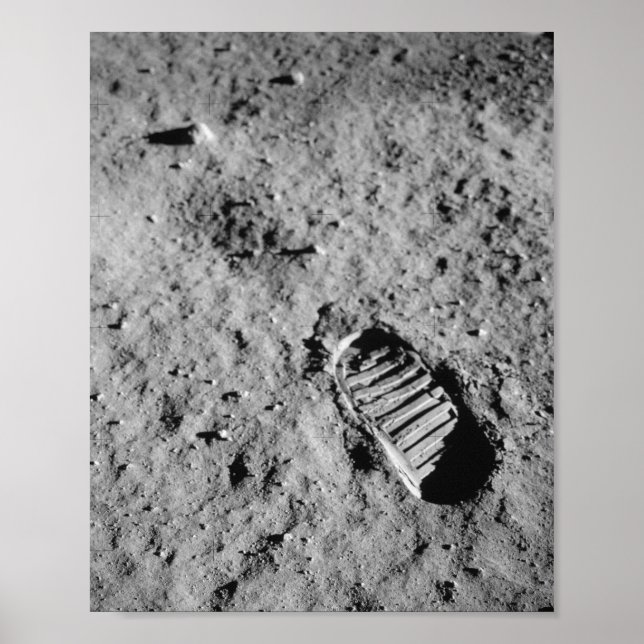 Poster Pegada da Apollo 11 — Primeiros Passos na Lua (Frente)