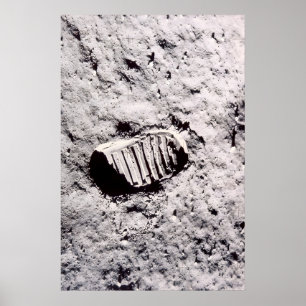 Poster Pegada de Buzz Aldrin NASA Apollo 11 Lua