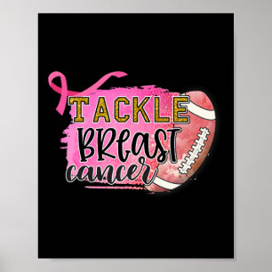 Poster Pegada no Cancer da mama com Cancer de aviso