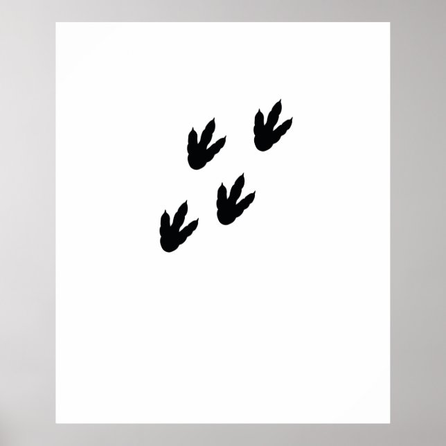 Poster pegadas de dinossauro (Frente)