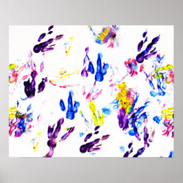 Pôster pegadas de pinguim